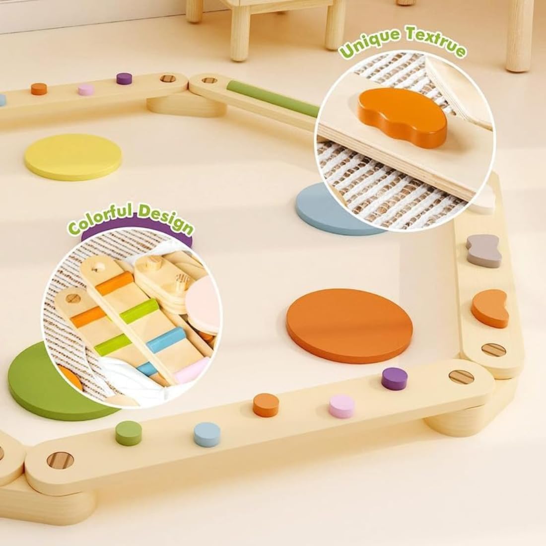 Organic Toys Montessori Wooden Balance Beam for Kids | Colorful Stepping Stones & Obstacle Course Toy | Gymnastics Adventure Balance Toy for Children | Educational Outdoor & Indoor Play Set for Ages 6+ - Image 4 thumbnail