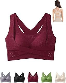 Women Criss-Cross Lift & Sculpt Comfort Bra, Side Buckle Dual Support Compression Bras The Anti Sagging Breast Bra [並行輸入品]