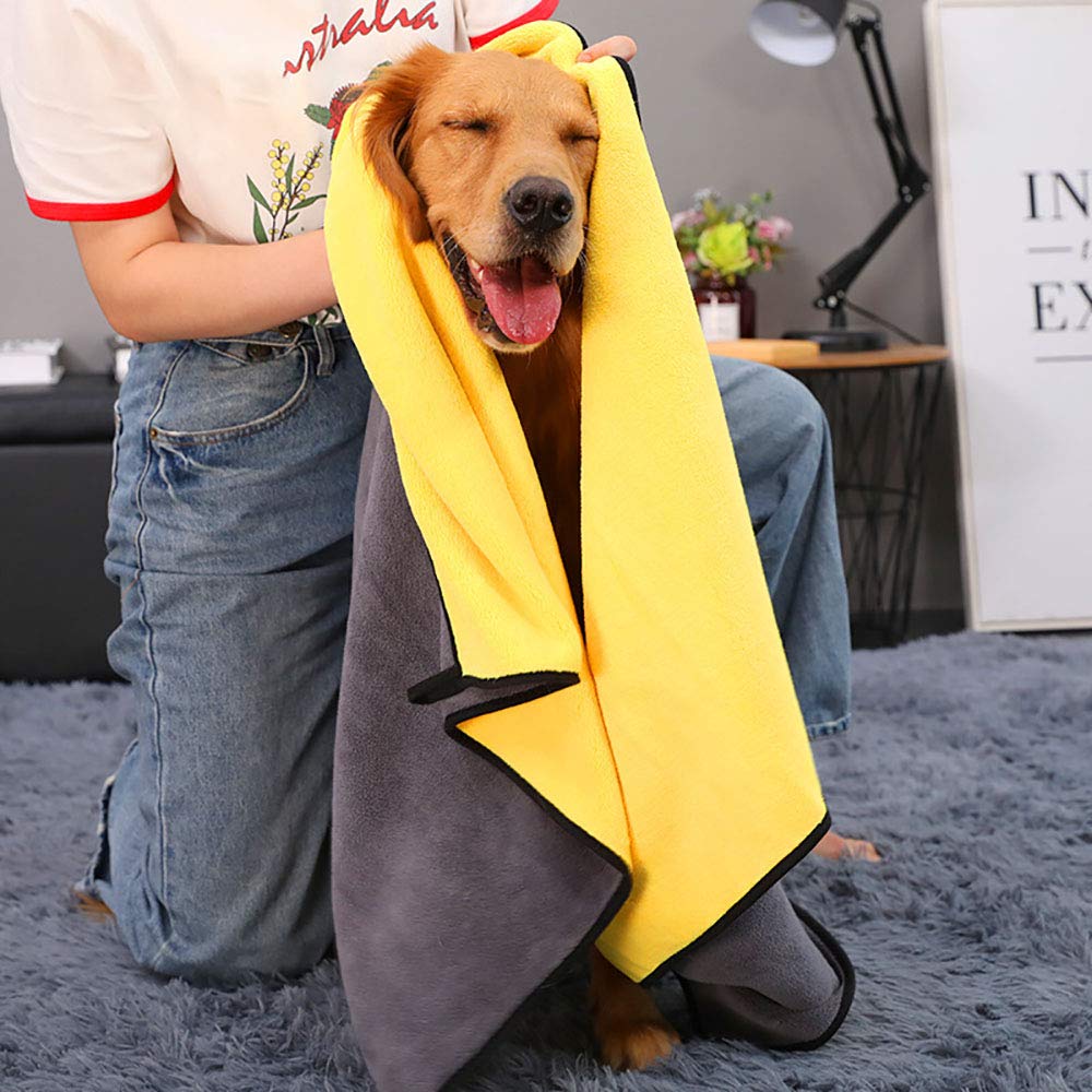 Serviette de Bain pour Chien Ultra Absorbante pour Chiens et Chiots, Serviette de Bain à Séchage Rapide pour Chien, Serviettes en Microfibre