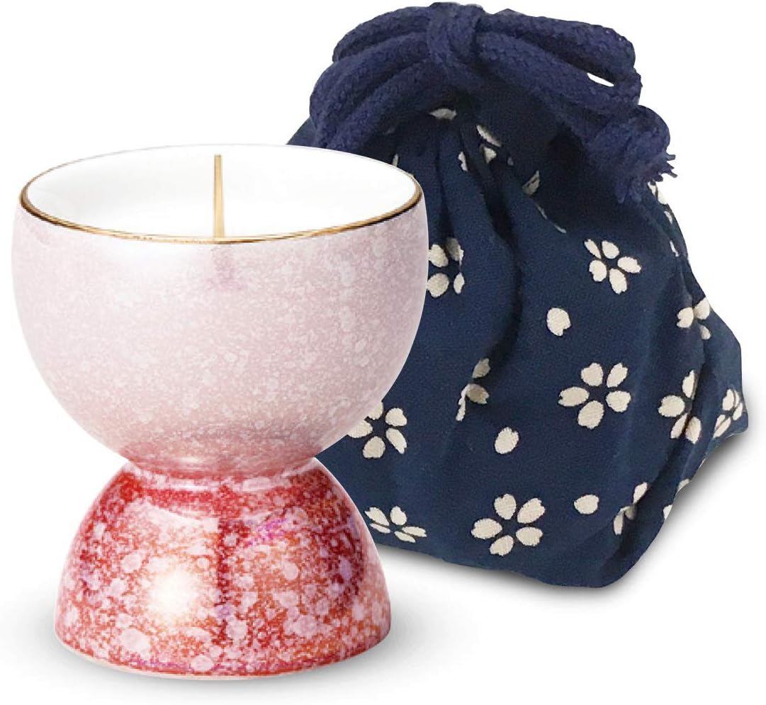 2G Select Candelabra Pink/Red, Φ2.0 x 2.4 inches (5.2 x 6 cm), for Buddhist Altar, Mitsuki Lightstand, Arita-yaki, Pink/Red, Accessories Included