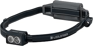 Ledlenser NEO5R - Rechargeable LED Head Torch for Running inc Chest Strap, Super Bright 600 Lumens Headlamp, Camping, Hiking Equipment, Lightweight, Running Head Torch, up to 35 Hours Run Time (Black)