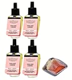 Poolside Cabana - White Barn - Bath/Body Work - 4 Pack Wallflowers Home Fragrance Refills 0.8 fl oz / 24 mL and Stone Soap Natural (Packaging May Vary)