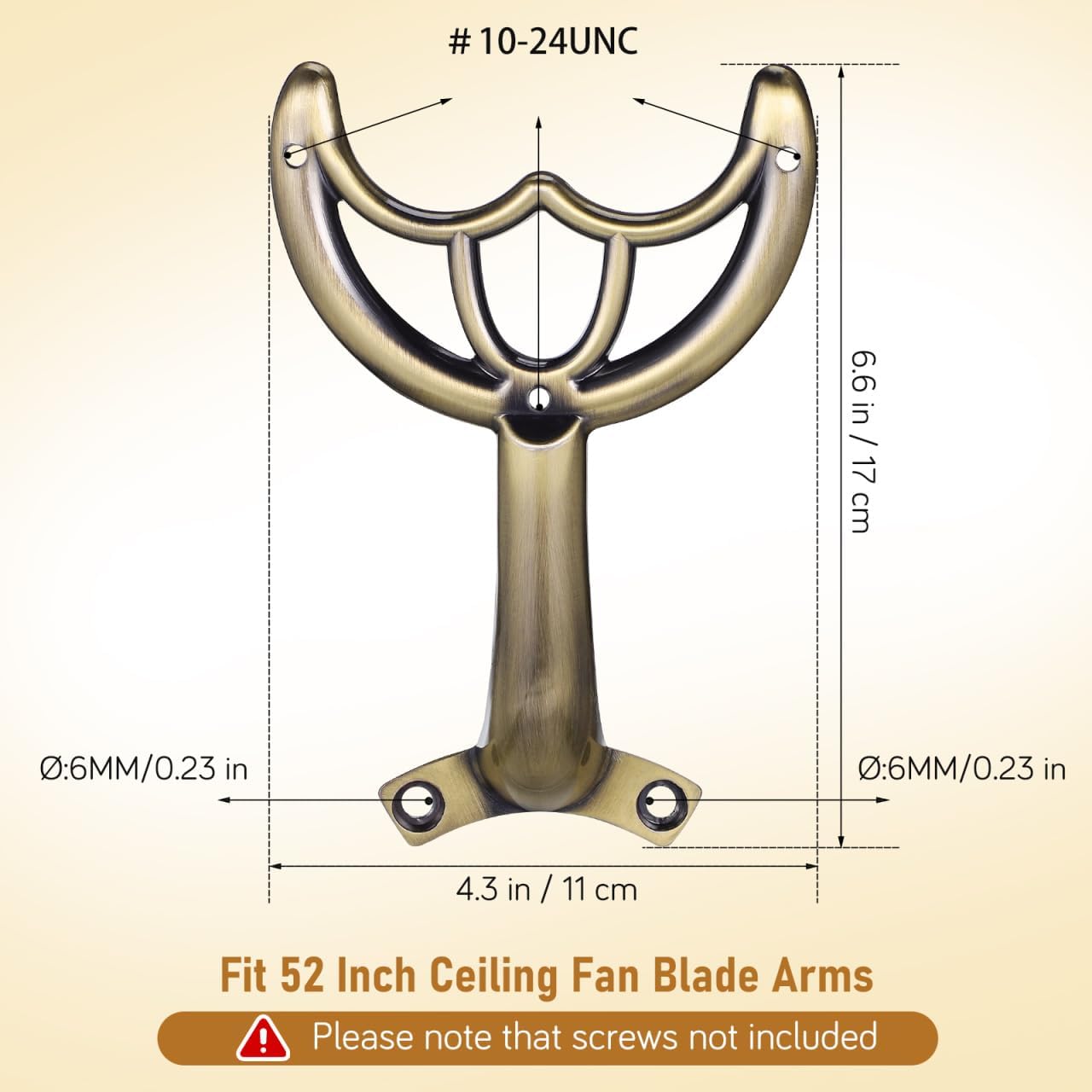 Ceiling Fan Arm Bracket Replacement for Ceiling Fan Blades Easy Installation Universal Accessory 6.69X4.33X1.77 Inches