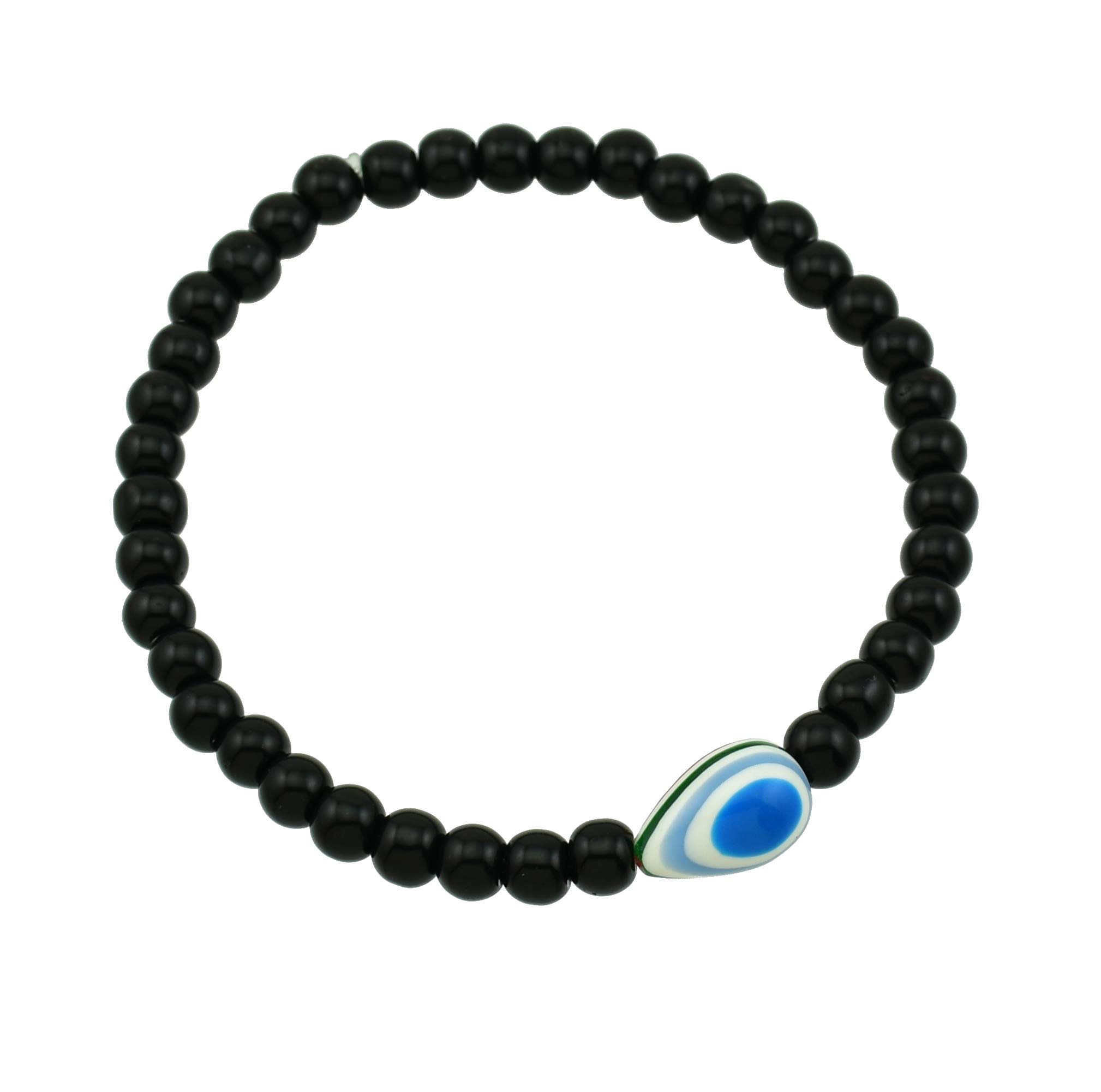 high trendz Designer Black Beads Turkish Evil Eye Strechable Anklet for Women and Girls-picture-28