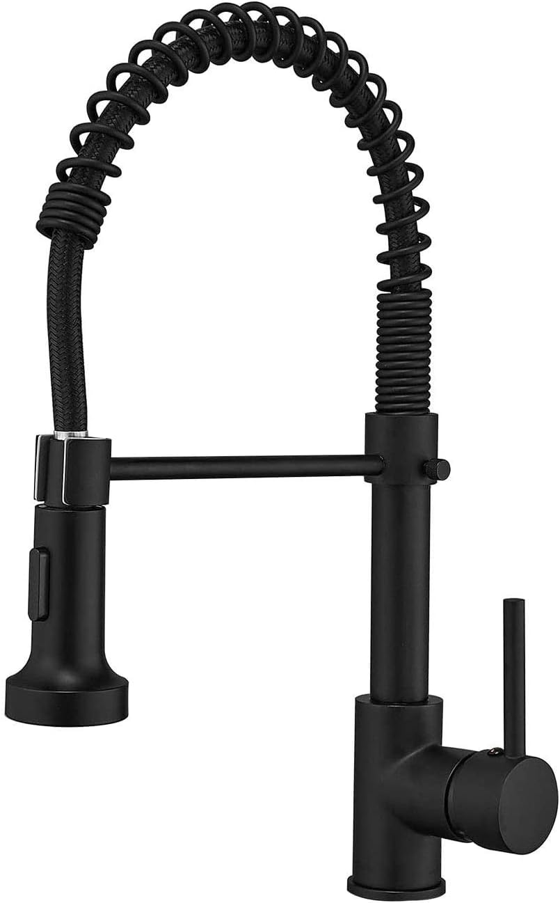 TSHH Commercial Kitchen Faucet with Pull Down Sprayer Single Handle