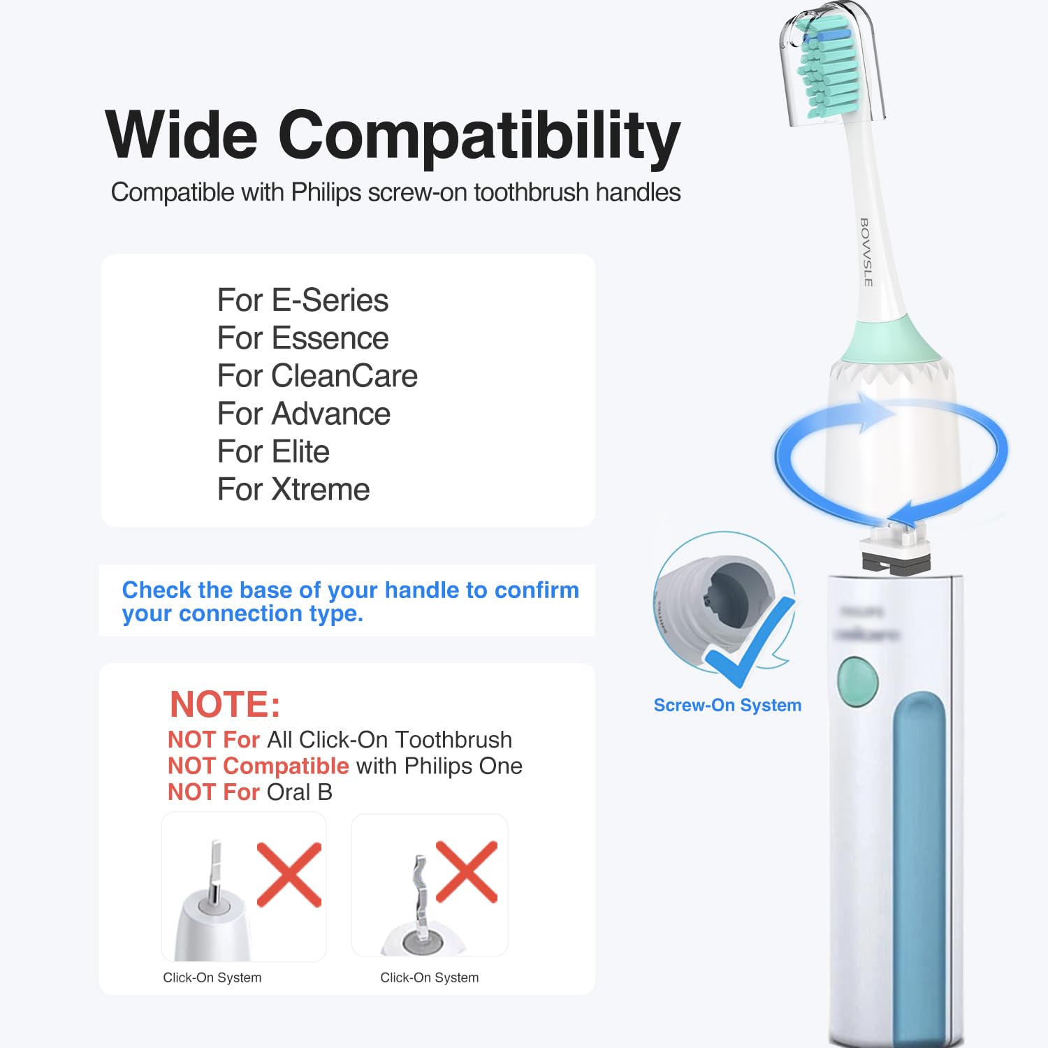 Ersatz-Zahnbürstenköpfe für Philips Sonicare, 6 Stück
