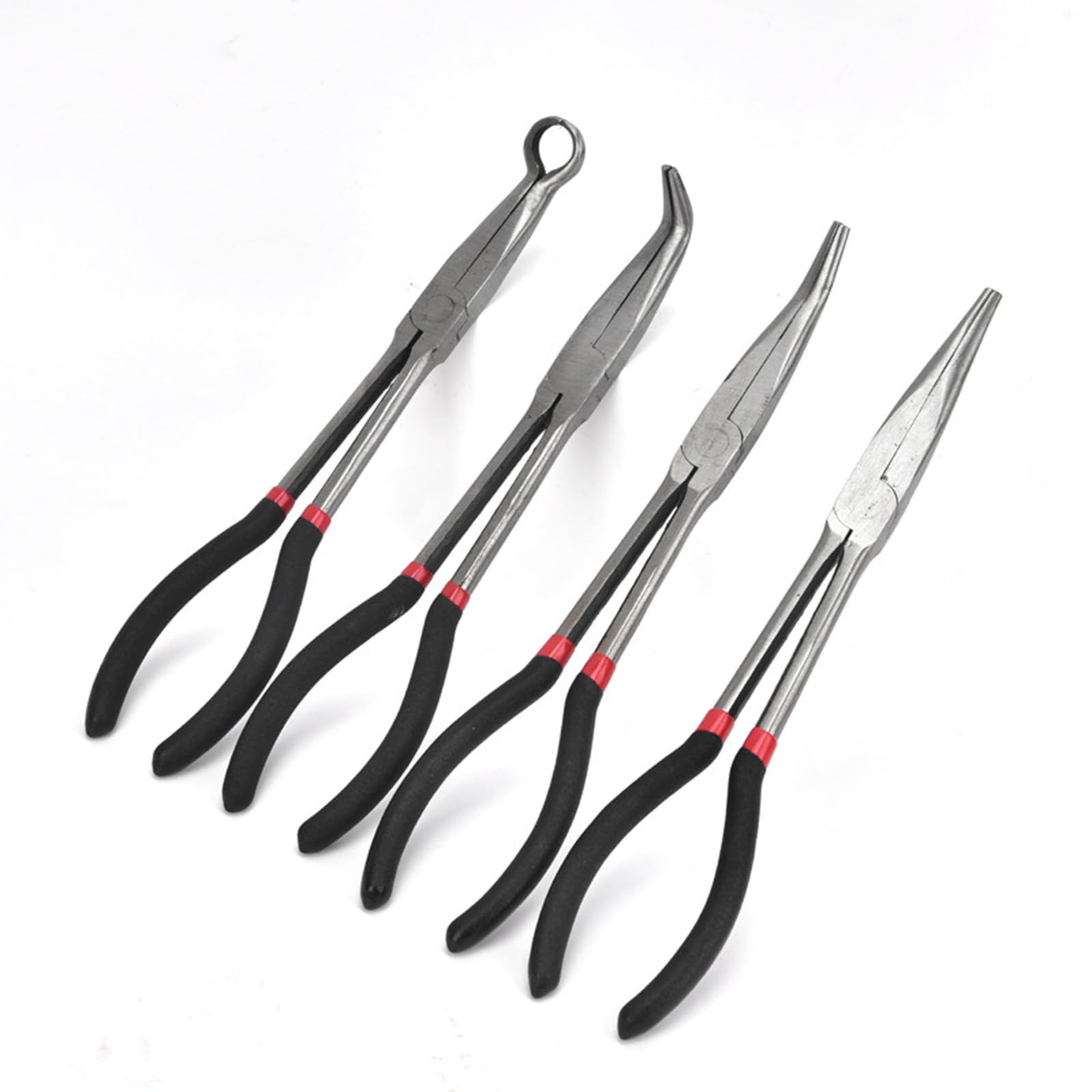 Jazuaiao Nonslip Grip Long Nose Pliers Plugs Removal Plier For Vehicle Radiators Clamp And Wire Disconnection Electrical Connectors Disconnect Pliers