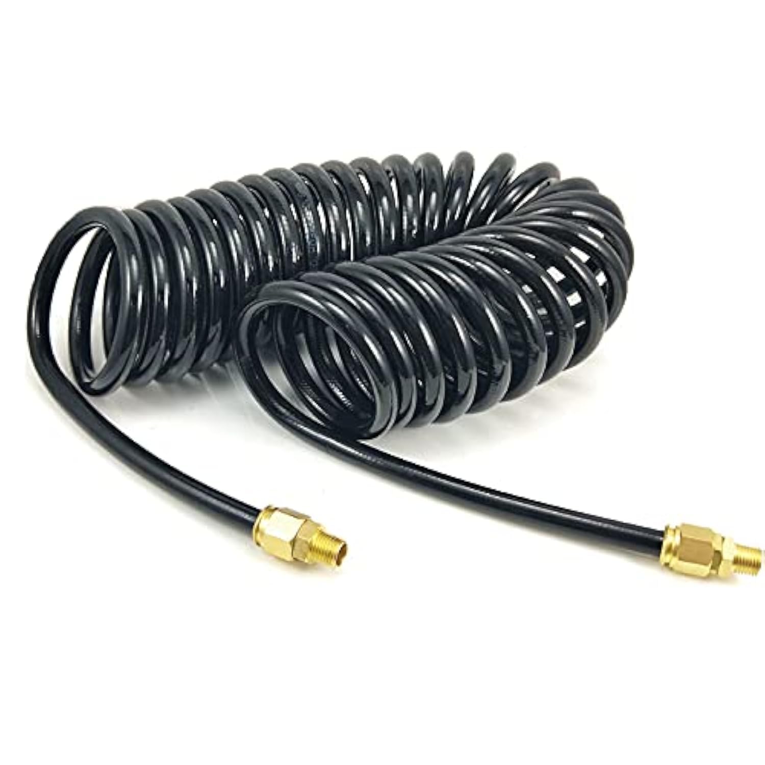 DYNAMIC POWER 25-ft. x 1/4-inch Recoil PU Air Hose – High-Performance Polyurethane Construction - 200 PSI, DP-16180