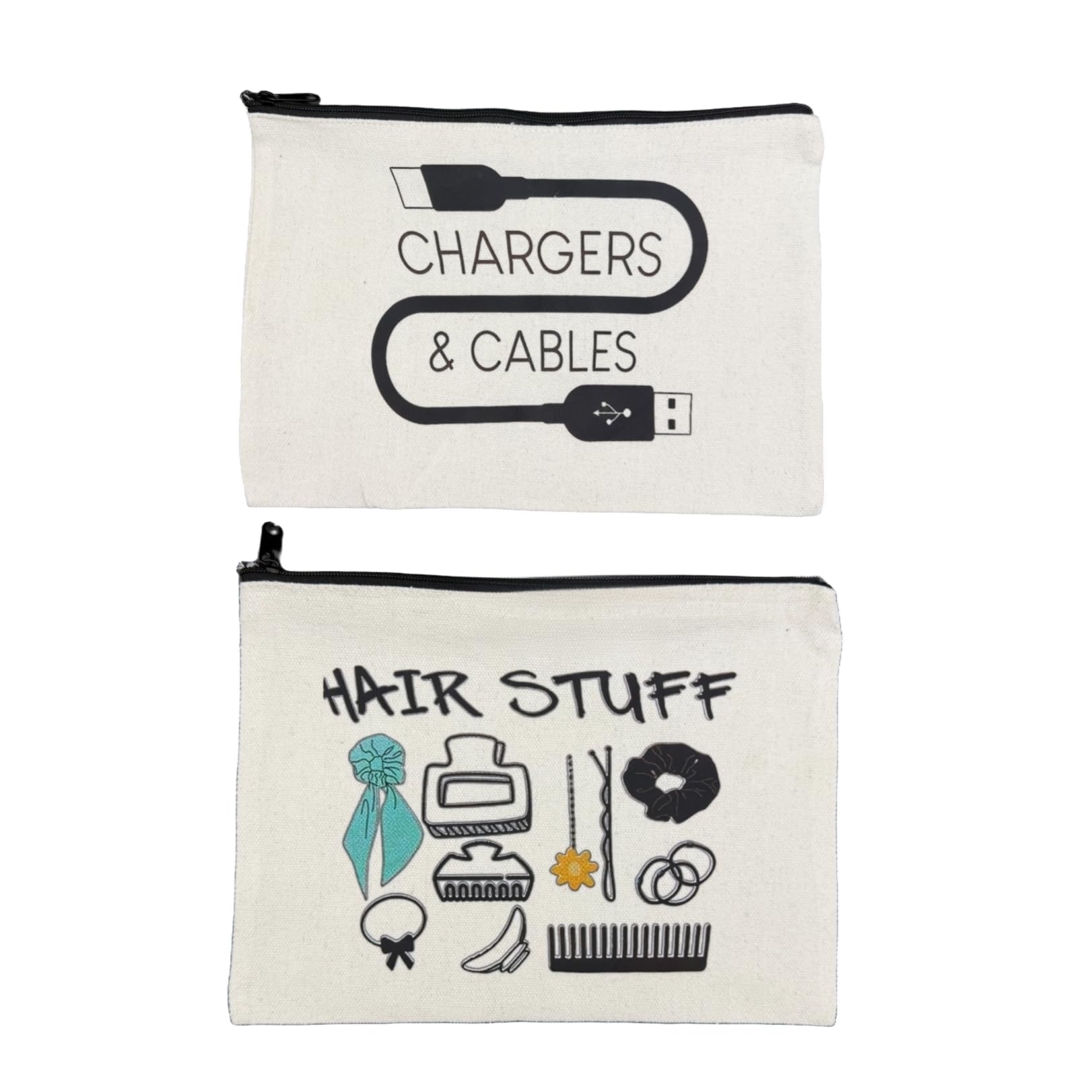 2PCS Charger Cable Organiser Bag