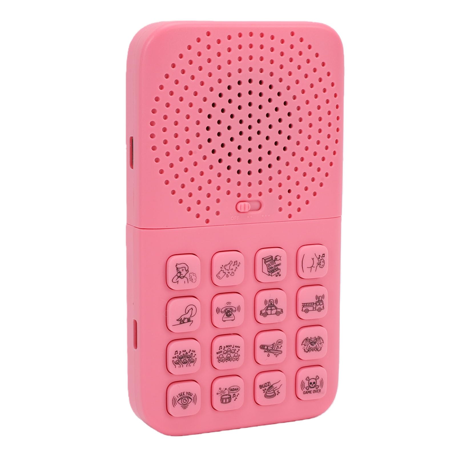 VBESTLIFE Prank Sound Effects Machine, 16 Funny Sounds Rechargeable Split Remote Control Noise Maker with Auto Shut Off, for Prank Toy (Pink)