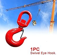 Vista 6 de Gancho giratorio de bloqueo de 3 toneladas Gancho de elevación giratorio de alta resistencia para elevación G80 Elevación de gancho giratorio Aparejo