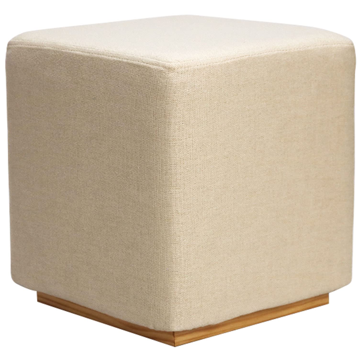 LMMIAOZ Beige Foam Padded Footrest, Small 34x38cm Foot Stool, Comfortable Ottoman for Home Office, Lightweight and Stylish Footrest for Relaxation and Support