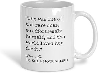 To Kill a Mocking Bird Harper Lee Book Quote"One Of The Rare Ones" Classic Literature Mug Gift Reading (White)