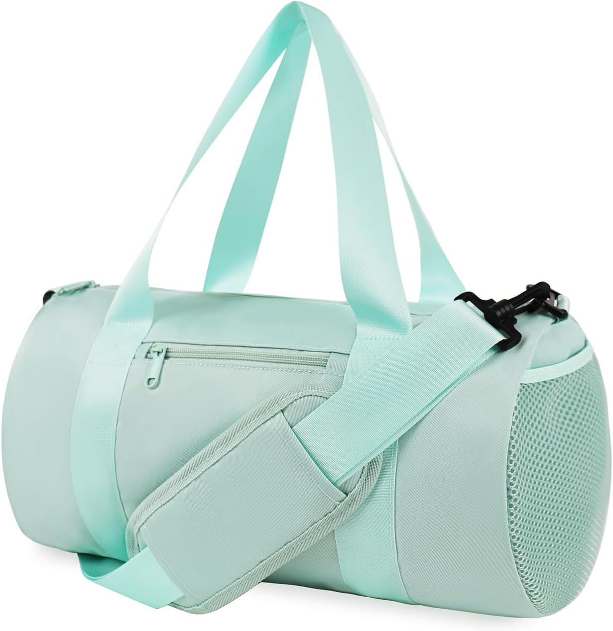 Small Gym Bag Duffel Bag for Women Men Fitness Sports Bag Workout Adjustable Detachable Shoulder Strap Lightweight Carry on Travel Duffle Bag (Green, 15" / Mini / 12L)