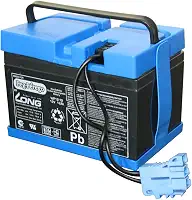 Bateria para Mini Carros Elétricos e Quadriciclos Elétricos Peg-Pérego - 12V/12AH - Preto/Azul Burigotto (Azul/Preta)