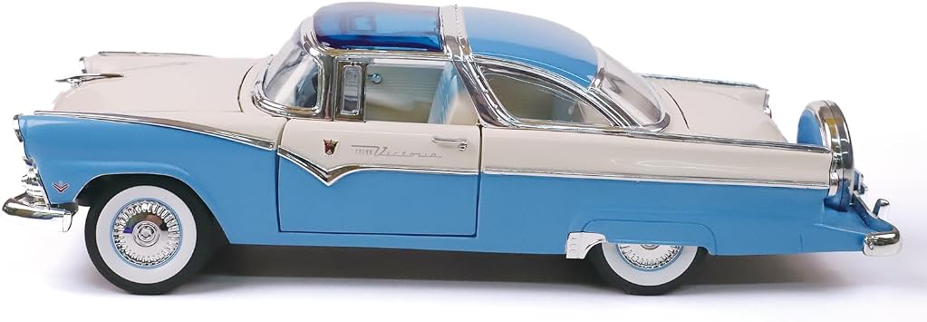 1955 Ford Crown Victoria 1:18 Die-Cast Model Car | Limited Edition Premium Collectible(Blue)