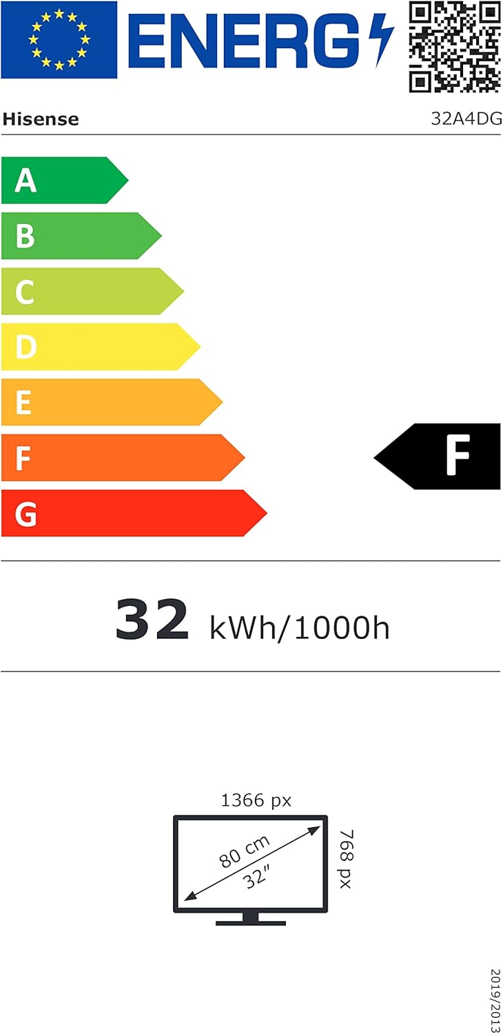Hisense 32A4DG - Smart TV 32 Pollici HD Ready LED DVB-T2 Hisense 32A4DG - Smart TV 32 Pollici HD Ready LED DVB-T2