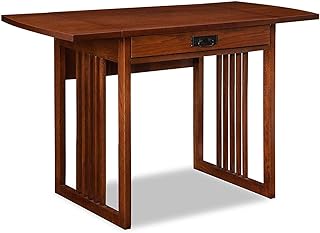 Mission Drop Leaf Computer Desk, 32-Inch, Solid Wood, Compact Folding Writing Desk for Small Spaces, Home Office – Leick Home, 82420
