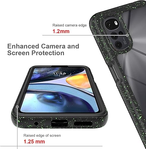 Miniatura 4 de Funda compatible con Motorola Moto E32, anticaídas y amortiguadora compatible con Motorola Moto E32  Moto E32S 4G  Moto G22 XT2831-3 funda negra