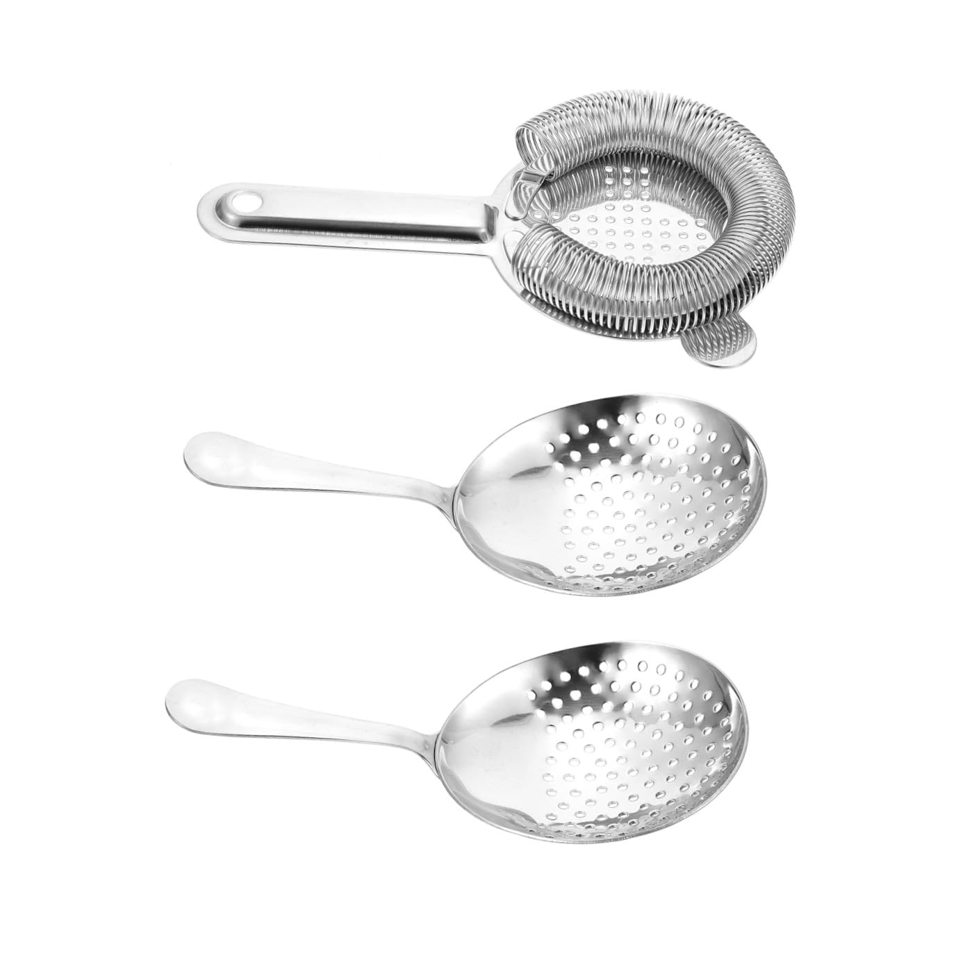 Support à cocktail et kit de mixologie 3 pièces en acier avec filtre à glace pour barman maison