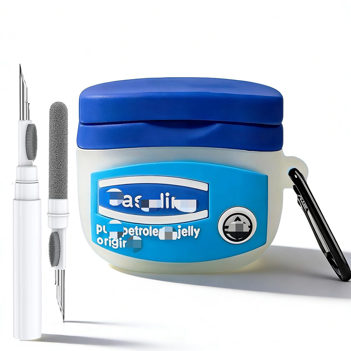 Airpod Pro 3 Generation Cases Cute Case for 2025, Funny Cartoon Kawaii Apple Airpod Pro 3. Generation Cover Cleaning Kit with Keychain for Boys Girls Teenagers Blue