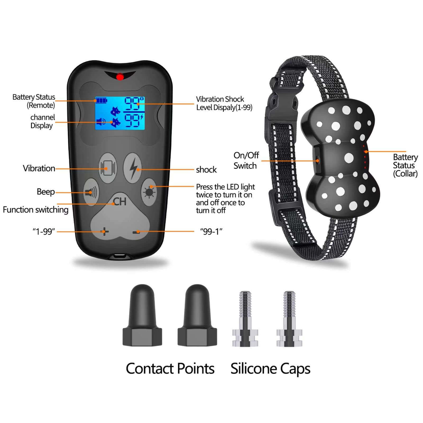Amazon.com: Shock Collar for 2 Dogs, Rechargeable Electric