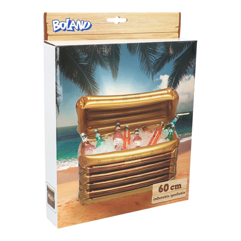 Boland - 74223 - Forziere gonfiabile, refrigeratore di bevande, decorazione, addobbo per piscina, festa estiva e festa a tema