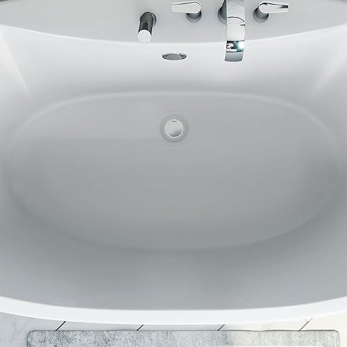 Miniatura 6 de DreamLine Montego - Bañera independiente de acrílico blanco de 60 pulgadas de largo x 27 pulgadas de alto