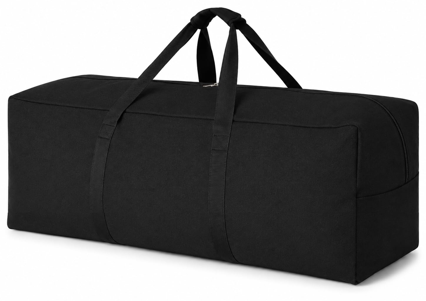 DoYiKe Canvas Travel Duffle Bag Heavy Duty, Sports Duffel Military Camping Tent Storage 60L Black