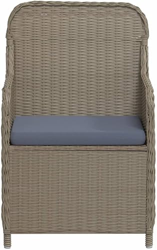 Miniatura 4 de DGZLIIO Muebles de balcón juegos de muebles de patio sillas de patio juego de comedor de 7 piezas con cojines color marrón adecuado para el hogar