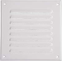 Vista 10 de Vent Systems – 3.35 x 9.84 pulgadas (interior) rejilla de ventilación de aire rectangular de metal blanco para alero, cubierta de rejilla, deflector