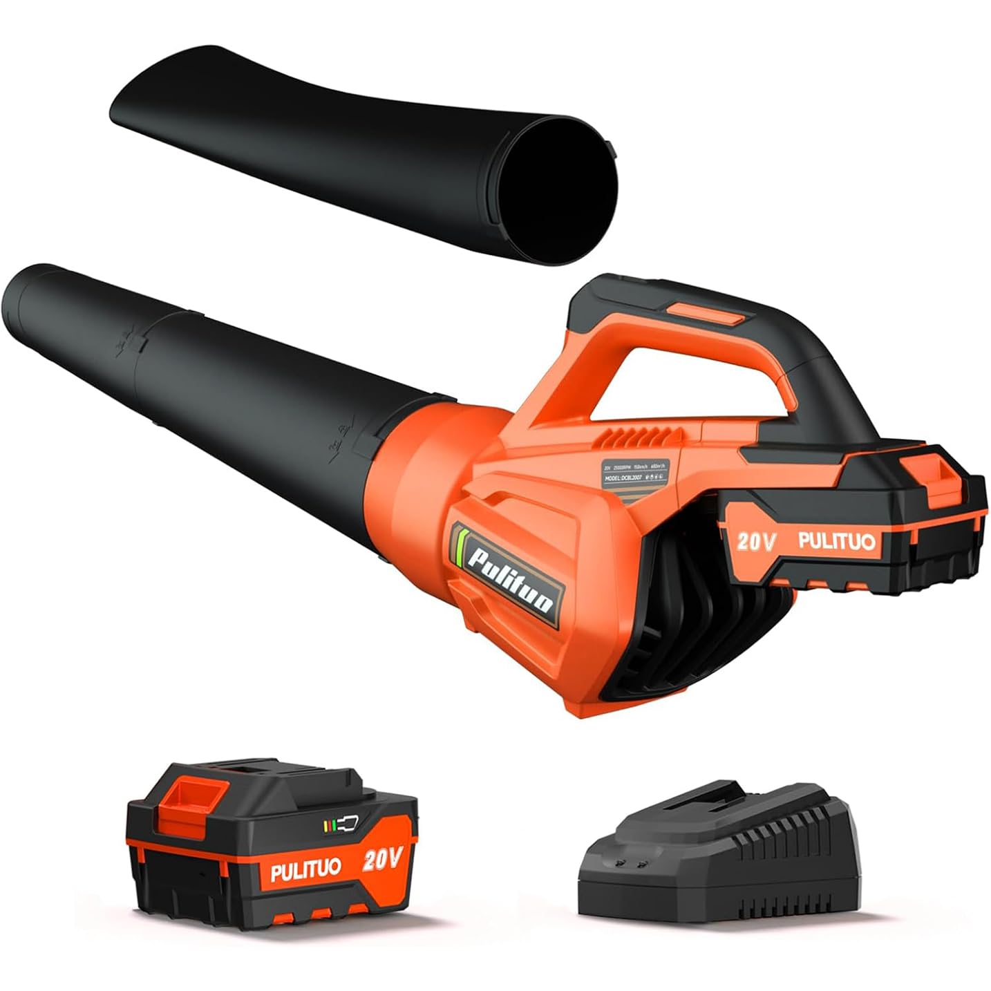 Cordless Leaf Blower 500 CFM 125 MPH, Powerful 18V Battery Leaf Blower with 4.0Ah Battery & Fast Charger, Lightweight Handheld Electric Garden Blower, Variable Speed for Lawn, Patio, Leaves & Debris