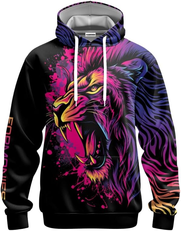Predators 3D Printed Unisex Hooded Sweatshirt Long Sleeve Pullover Hoodie for Men