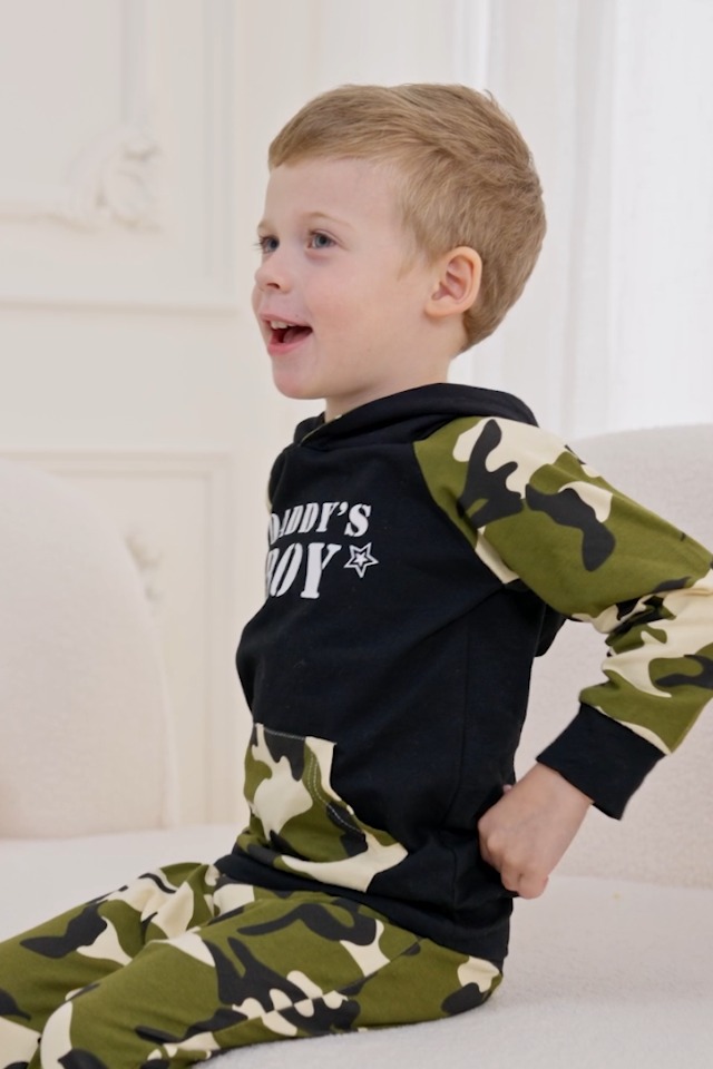 Vêtement Bébé Qualité Ensemble Bébé Garçon Volunboy - Sweat Capuche + Pantalon 2 Pièces 1-3 Ans Ensemble Sweat Capuche Pantalon