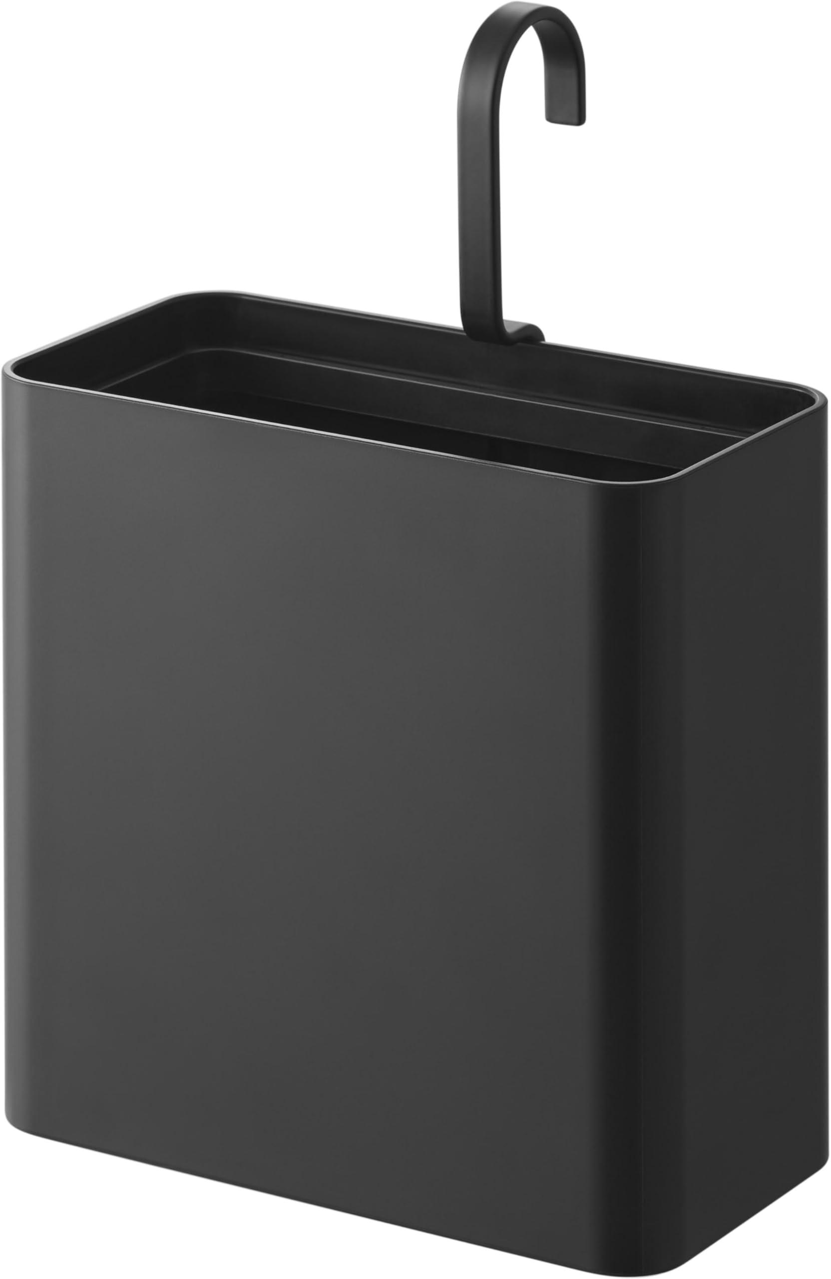 Amazon｜山崎実業(Yamazaki) 引っ掛けられる ゴミ箱 ブラック W17×D11