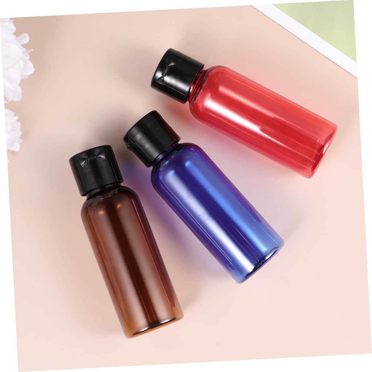 BESTYASH 3 Set Viaggio Ricaricabili Contenitori Vuoti Pratici Marrone Blu E Trasparente Per E Lozioni 10 Pezzi * 3