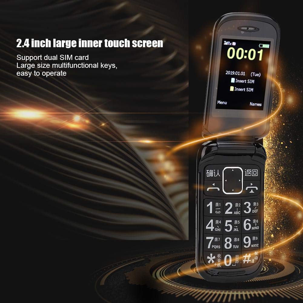 Big Button Mobile Phones, Full Voice-Assistance Touch Screen Flip Mobile Phone for The Elderly Also Suitable for Children and Adults.(US) 3