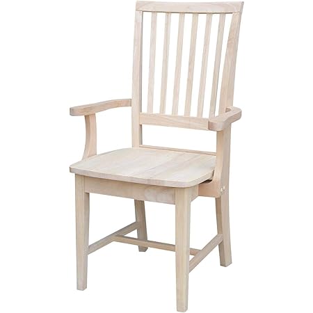 International Concepts Mission Side Chair with Arms, Unfinished