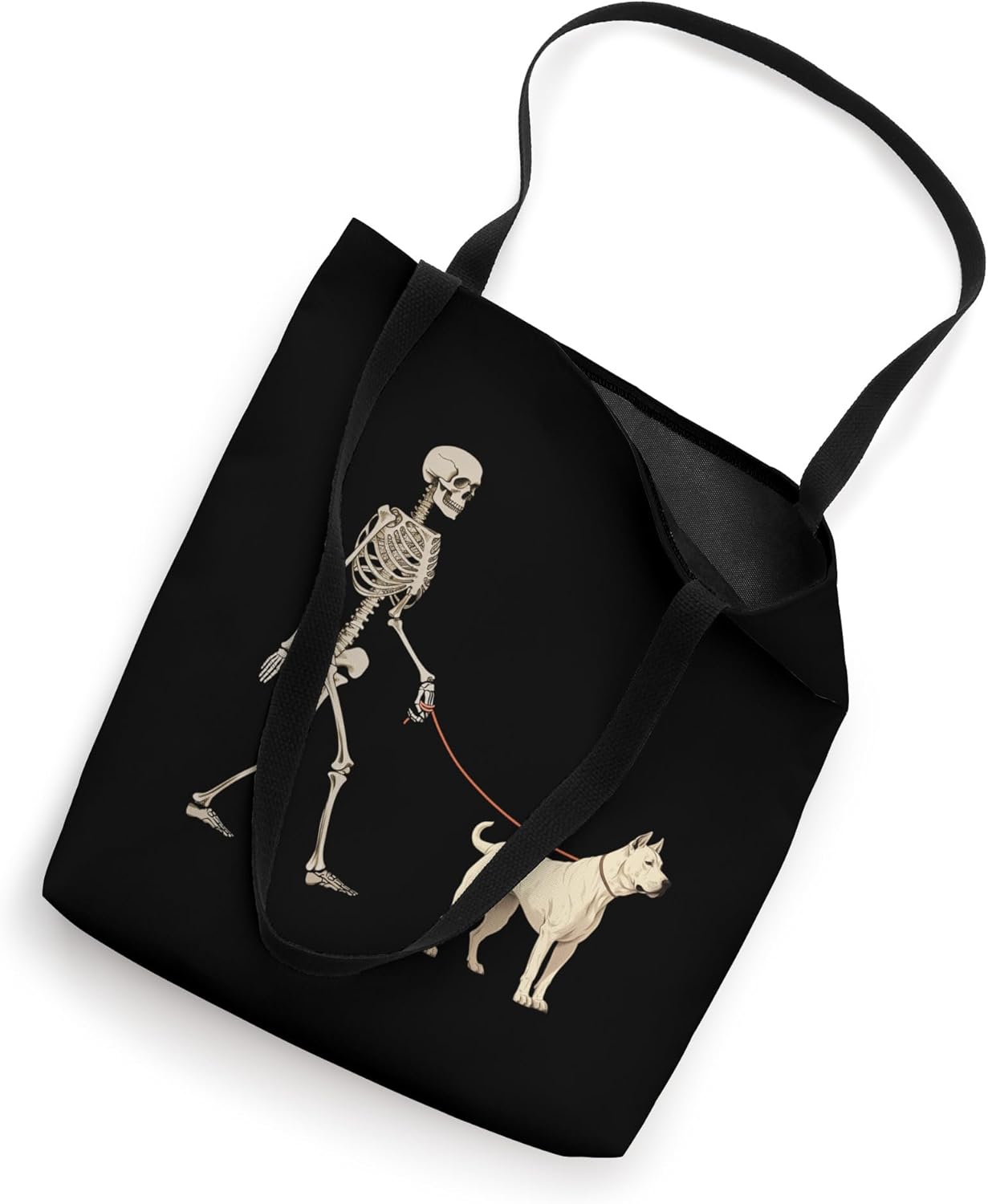 Miniatura 2 de Funny Dogo Argentino Skeleton Dog Walking Halloween Tote Bag