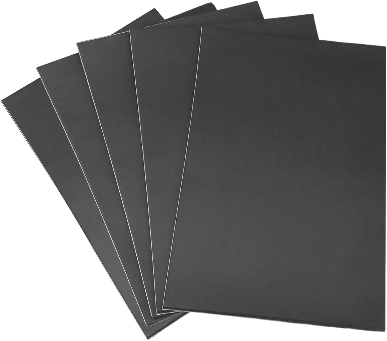 Neoprene Foam Sheet (12" x 8" x 1/8", 5 Pcs) - Black, Commercial, Industrial, Anti-Slip, Insulation, Vibration Pad