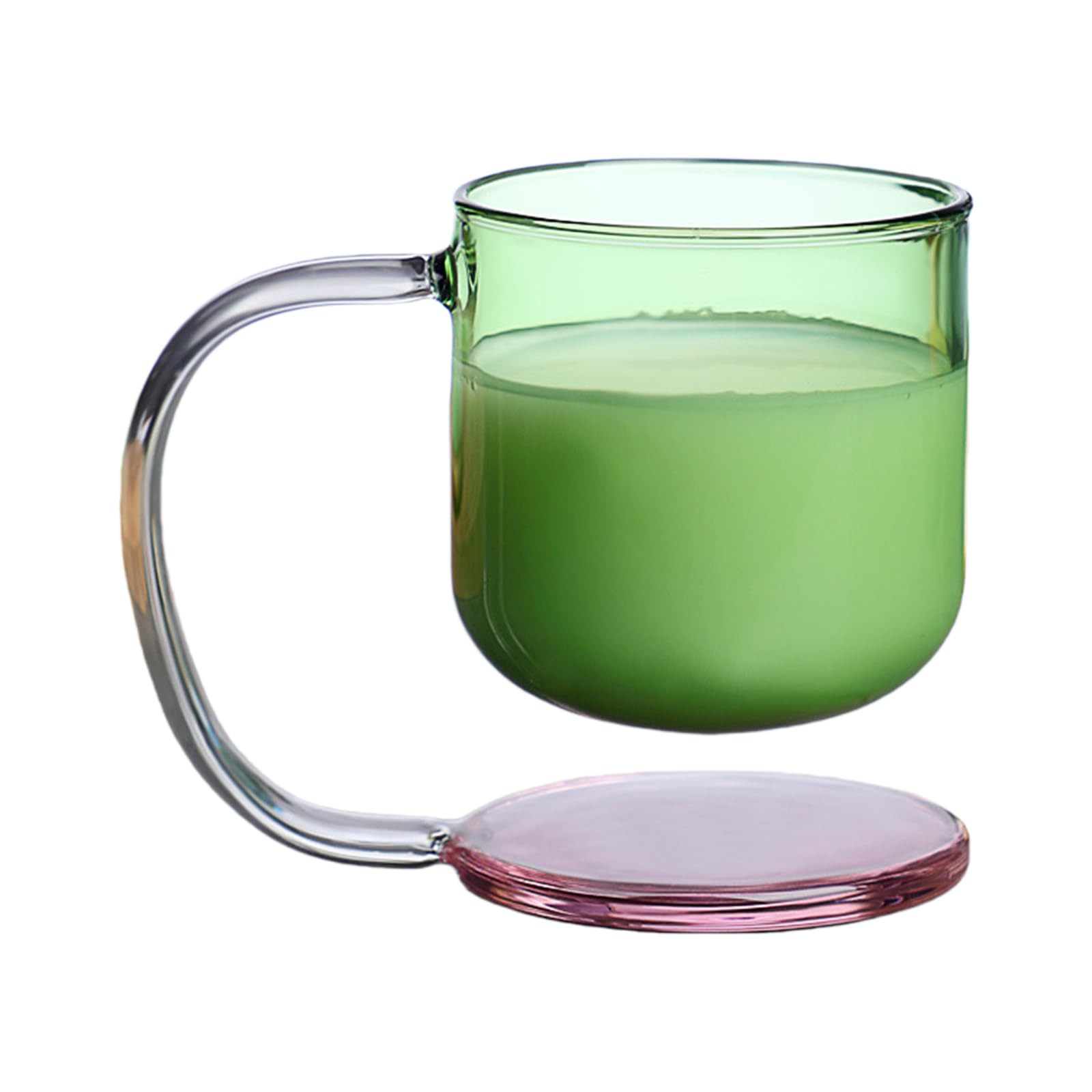 Taza de cristal transparente flotante para cafés perfectos y desayunos elegantes en casa