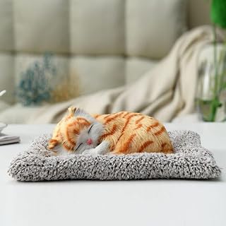 Treysta Fashion Sleeping Cat Plush Toy with Press Simulation Sound, Sleeping Cat Stuffed Animal Fur Soft Toys with Sound f... Price In India