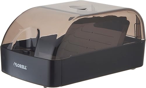 Miniatura 3 de Lorell - Archivo de tarjetas de escritorio, capacidad para 350 tarjetas, color negro transparente