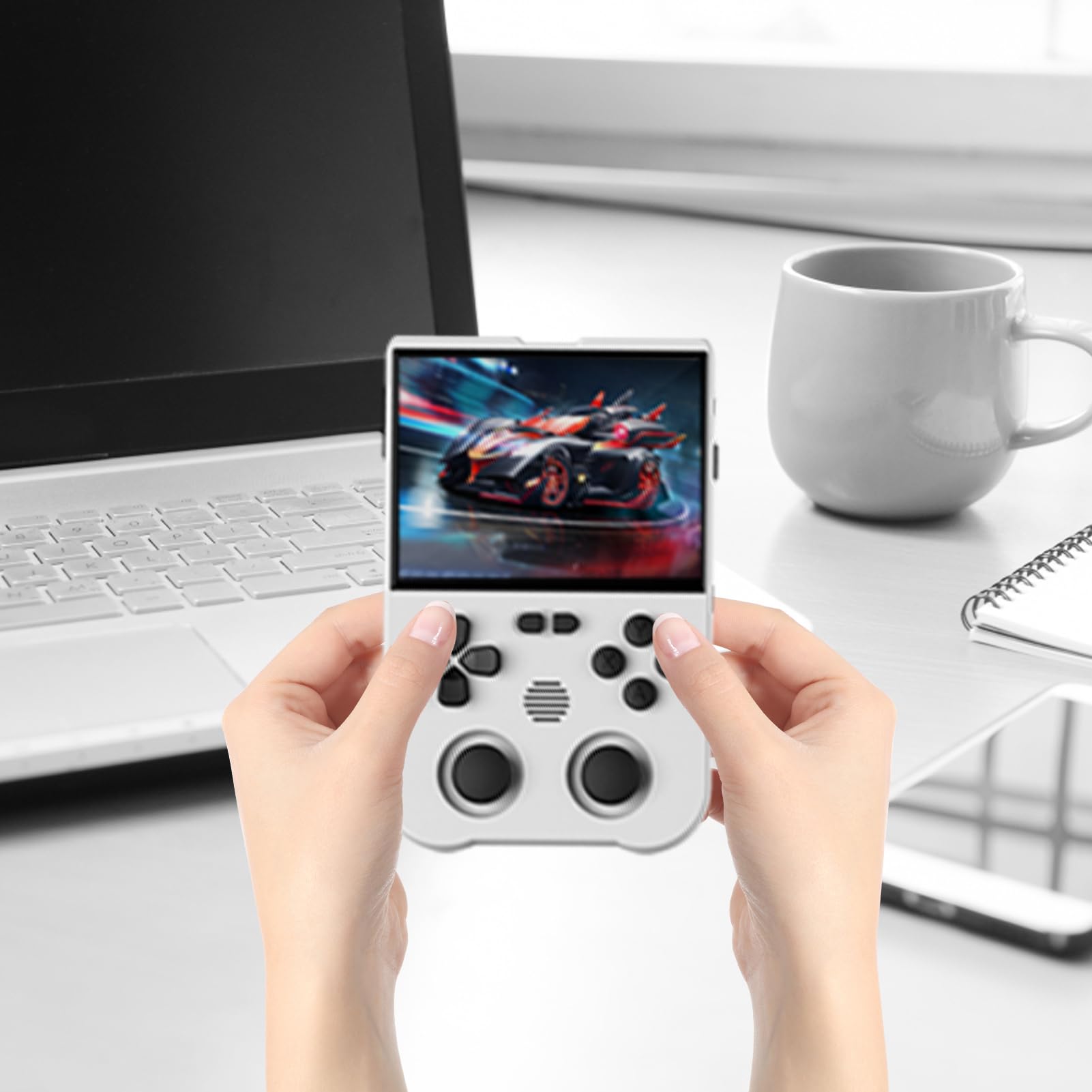 Retro Handheld - Gry podręczne z baterią 3000 mAh, konsola do gier wideo, ekran dotykowy 3,5", konsole do gier, obsługuje wiele emulatorów Fassme