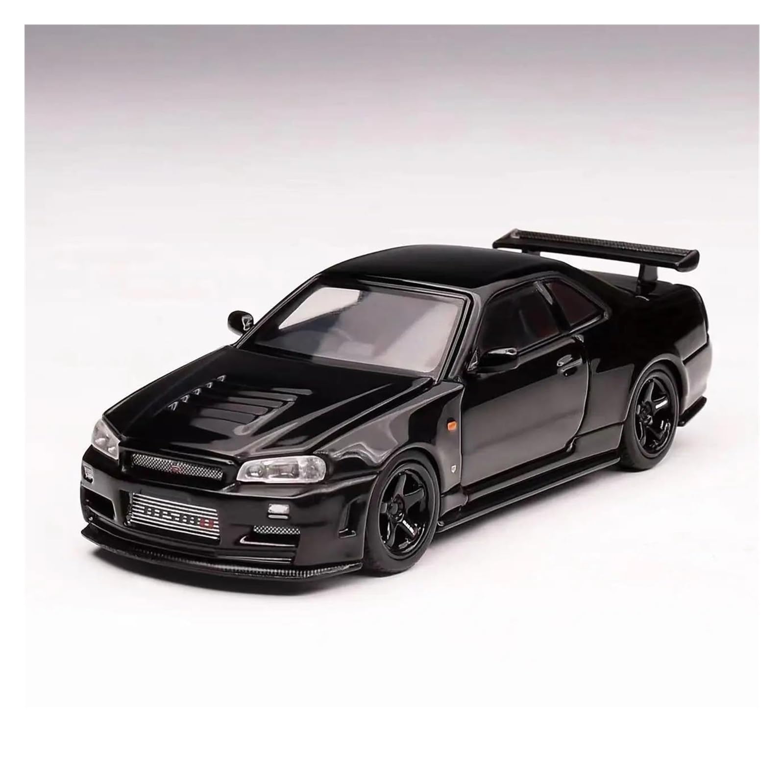 1/64 Per GTR R34 Z TUNE Cofano Aperto Pressofuso Modello Di Auto Giocattoli Da Collezione(Green,With box)