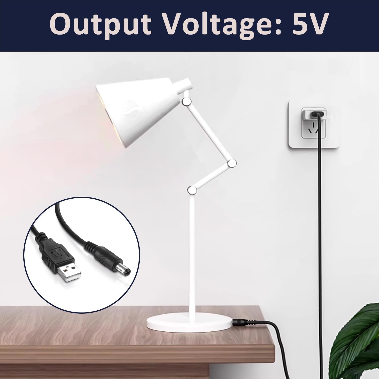 USB Auf DC Netzkabel – 2 Stück, 5V, 5.5×2.1 Mm Stecker, 80 Cm, Für Router, Lautsprecher, Laptops