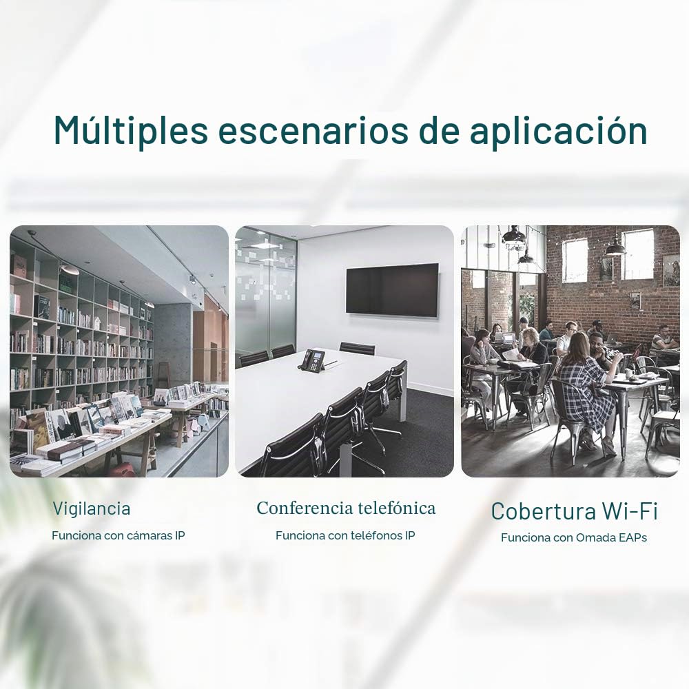 TP-Link TL-SG1005LP - 5 Port RJ45，Gigabit，Cuatro Puertos PoE +，Gestión de energía Inteligente，40W， Ethernet Switch，Desktop，Wall-Mount，Steel Case，Plug and Play