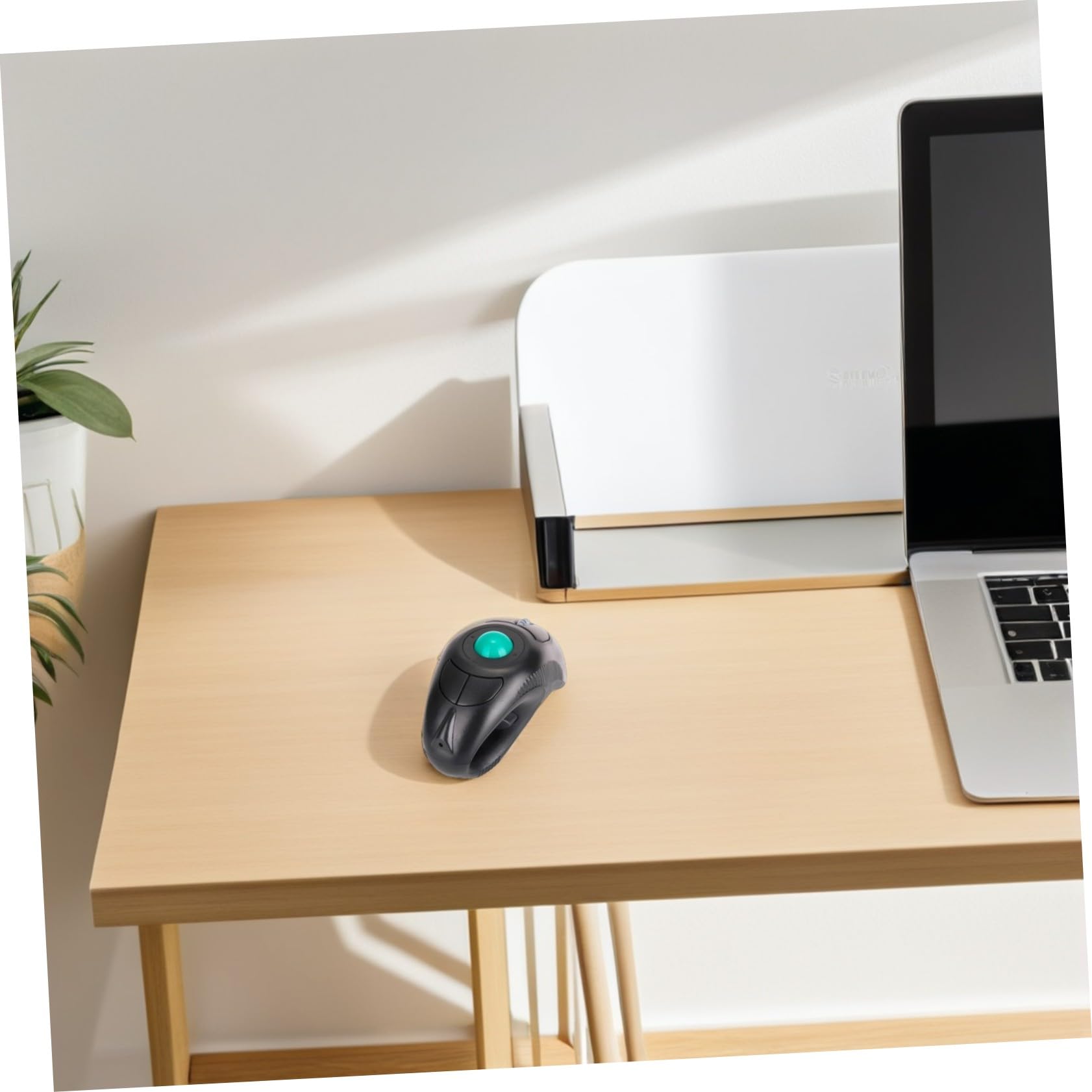 Générique Souris sans Fil à Boule de Commande Portable Forme 2.4ghz Port USB en Plastique, 5 Boutons, Design Ergonomique pour Ordinateur Portable