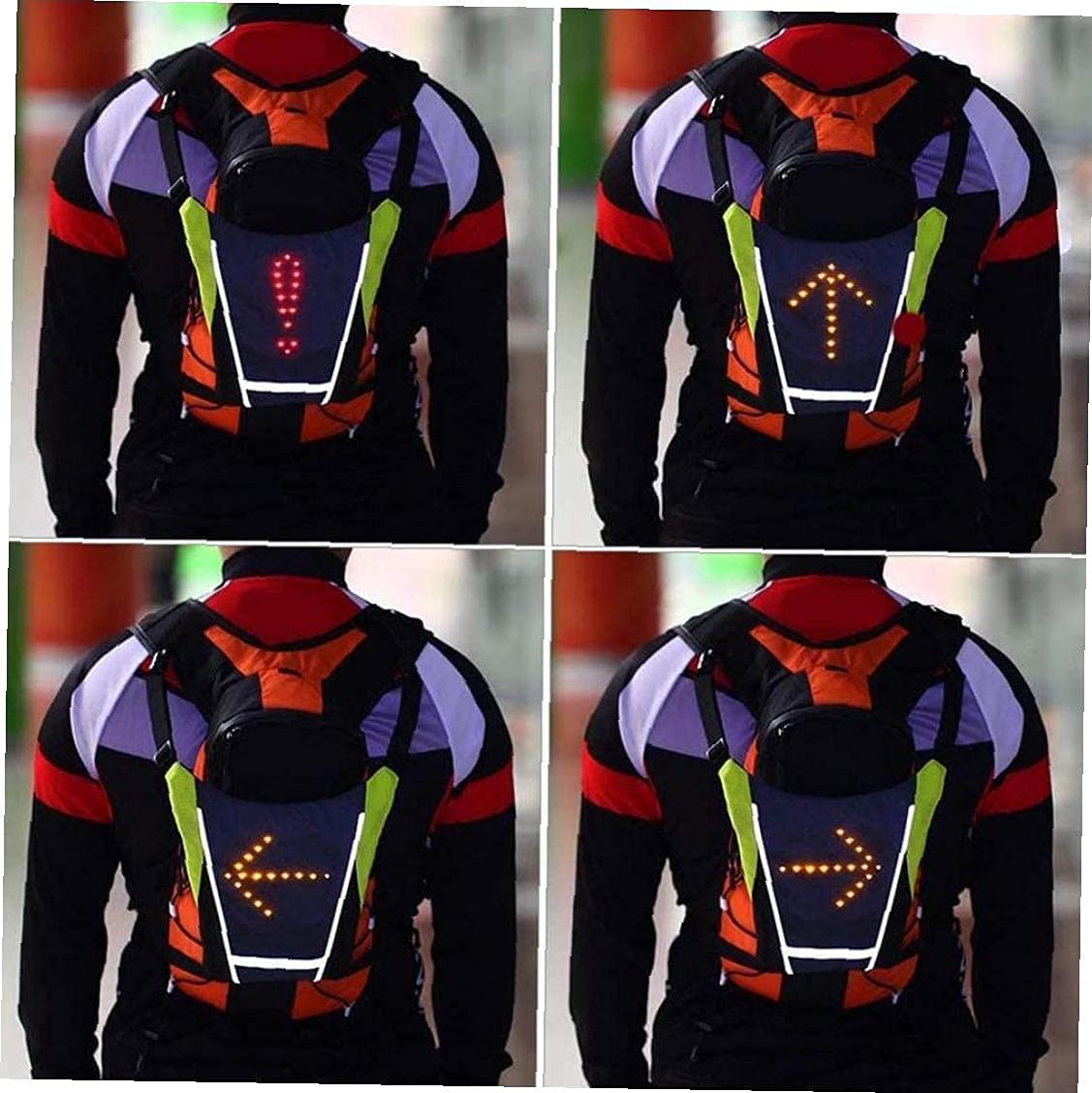 Gilet réfléchissant, lumière de sécurité exécutant gilet de vitesse réfléchissant, sécurité nocturne à haute visibilité réflecteur réglable, léger et résistant aux intempéries for le jogging et le cyc