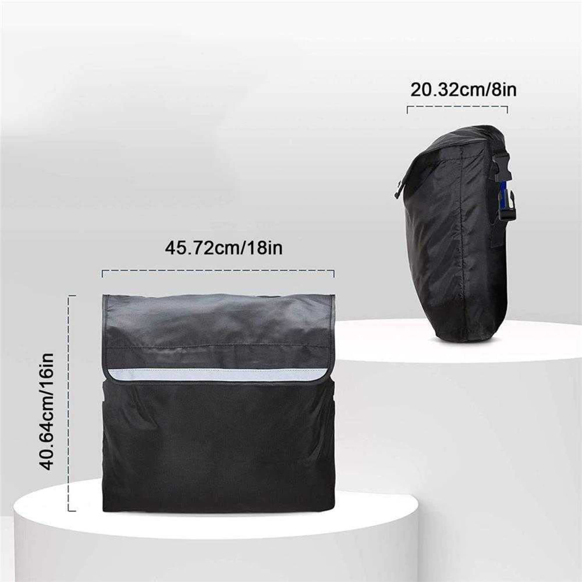 Bolsa para Andador, Duradera, Resistente al Agua, Bolsa organizadora para Andador, Bolsa de Accesorios, Lavable a máquina para Andador con Ruedas y Silla de Ruedas/Black